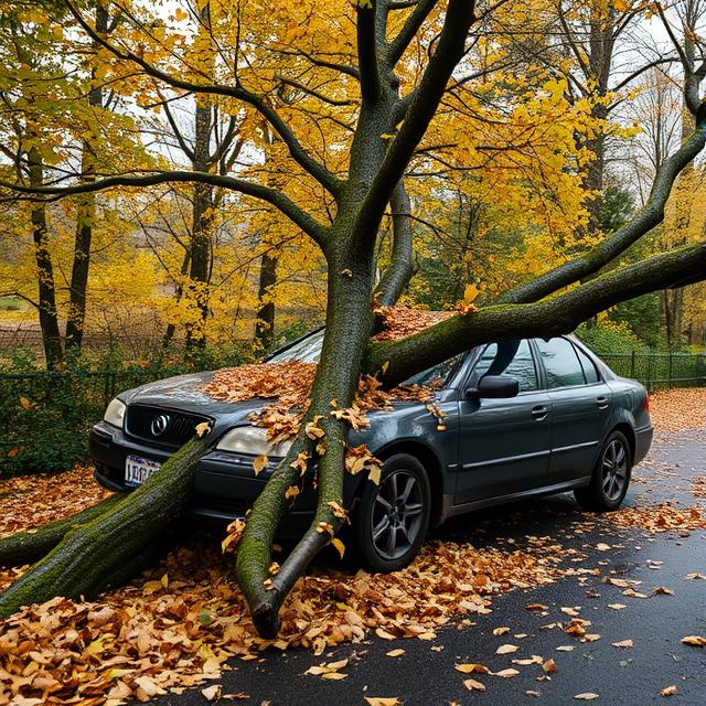 Comprehensive Insurance Tree Falling on a car.